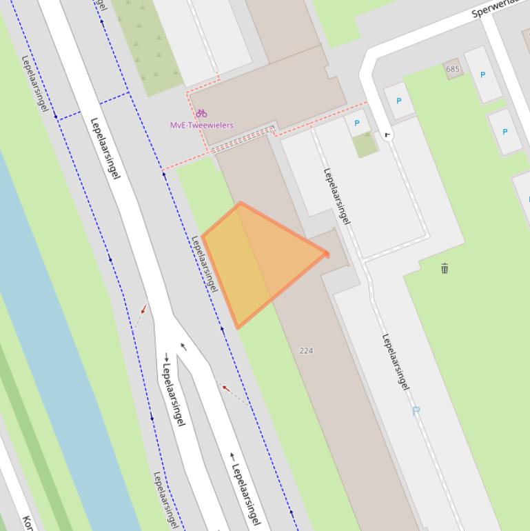 Kaart van postcodegebied 3136PD.