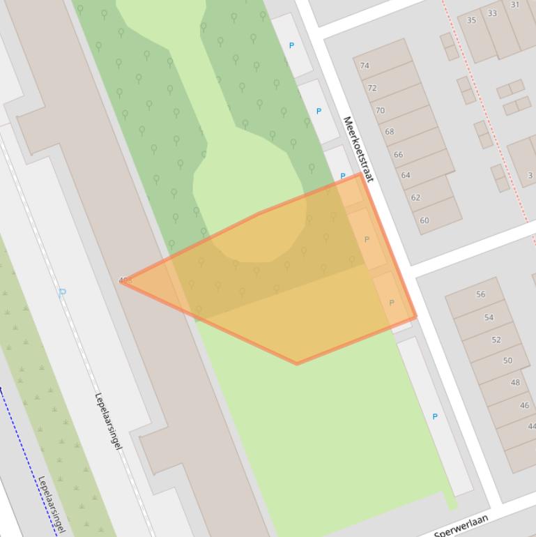 Kaart van postcodegebied 3136PG.