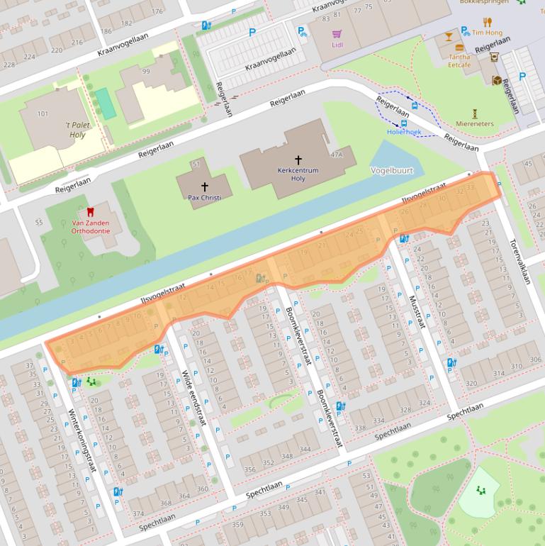Kaart van postcodegebied 3136PW.
