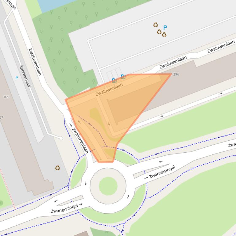 Kaart van postcodegebied 3136VE.