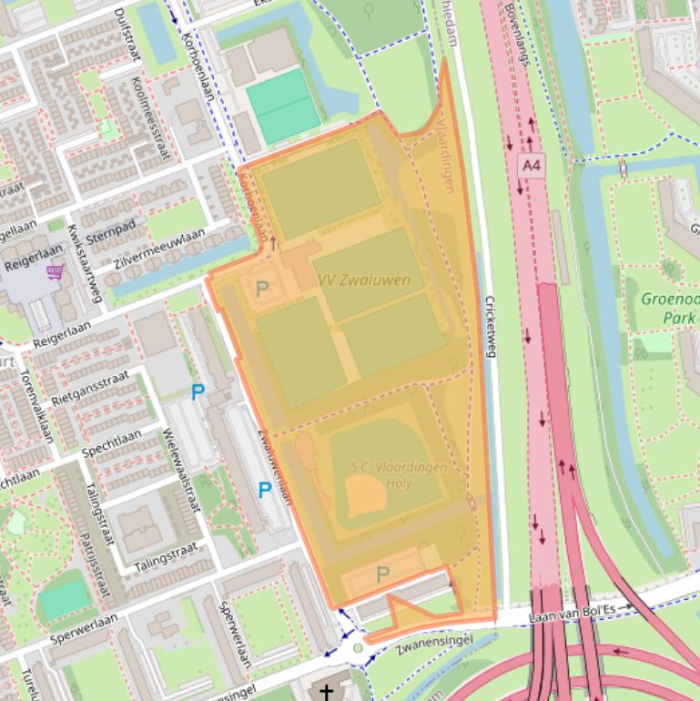 Kaart van postcodegebied 3136VH.