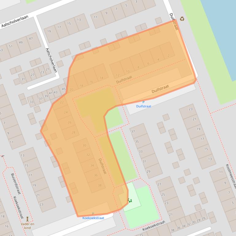 Kaart van postcodegebied 3136XH.