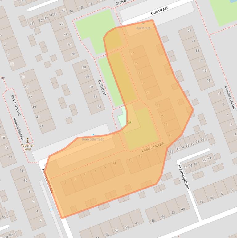 Kaart van postcodegebied 3136XP.