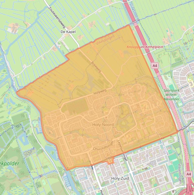 Kaart van postcodegebied 3137.