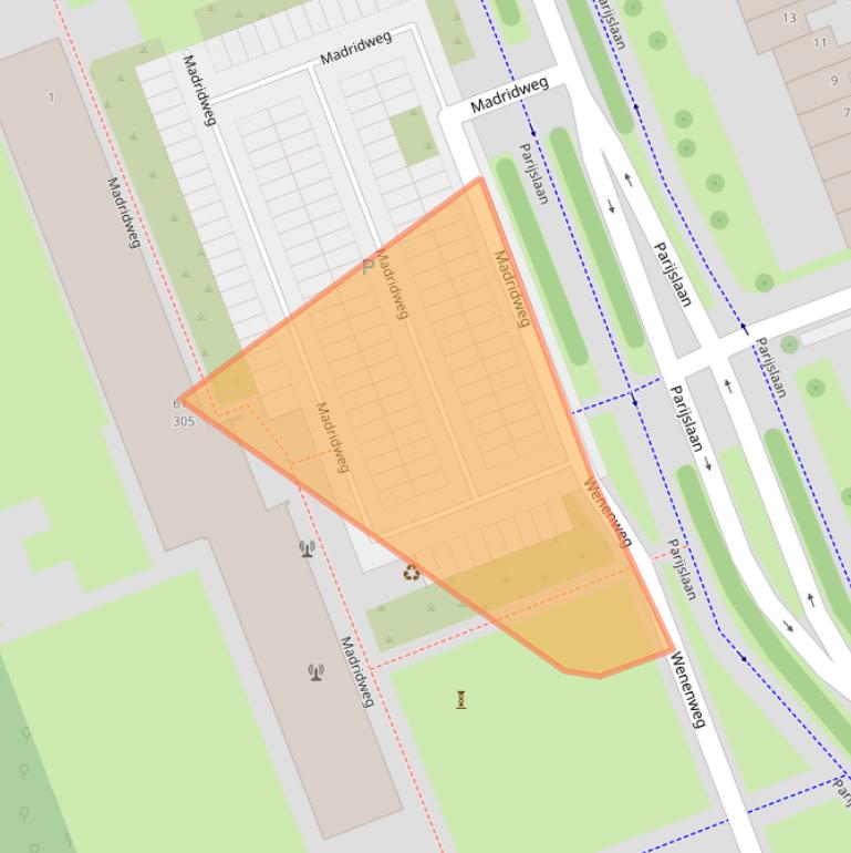 Kaart van postcodegebied 3137AJ.