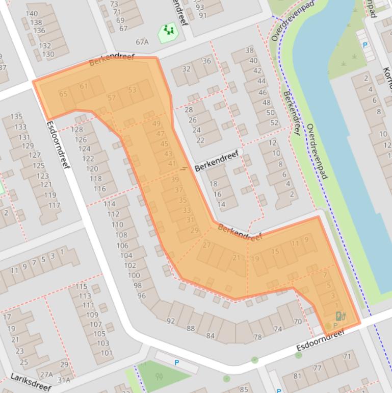 Kaart van postcodegebied 3137BC.