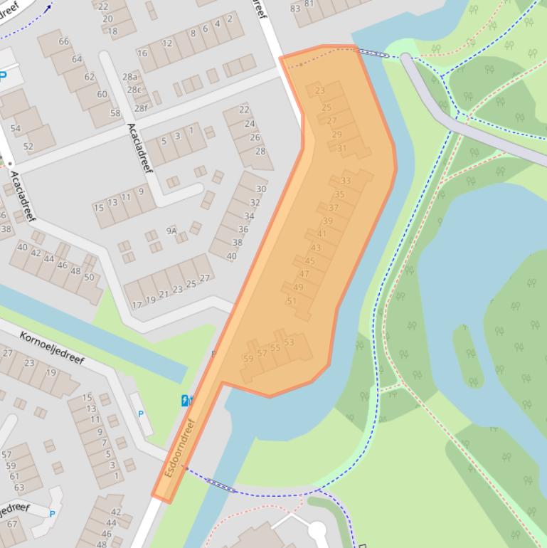 Kaart van postcodegebied 3137BJ.