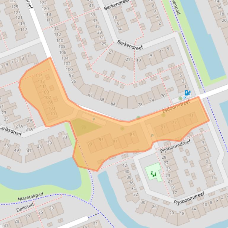 Kaart van postcodegebied 3137BK.