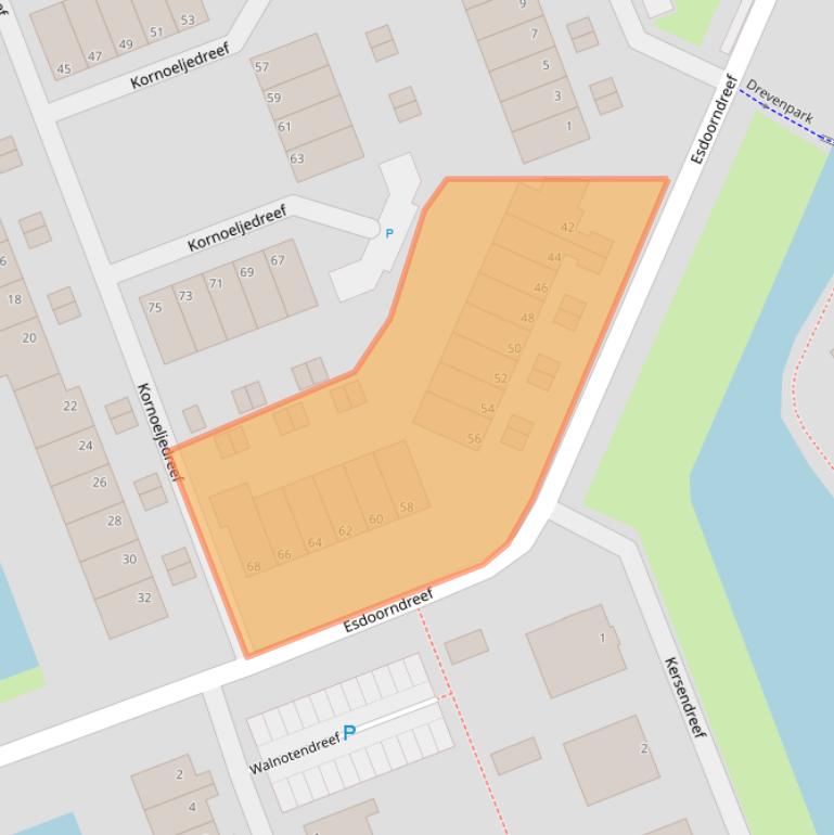 Kaart van postcodegebied 3137BN.