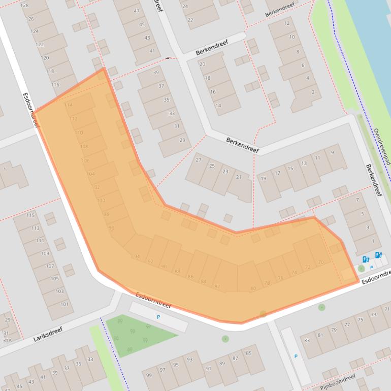 Kaart van postcodegebied 3137BP.
