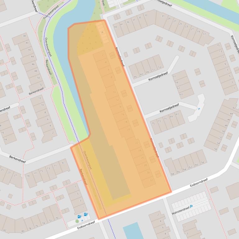 Kaart van postcodegebied 3137BT.