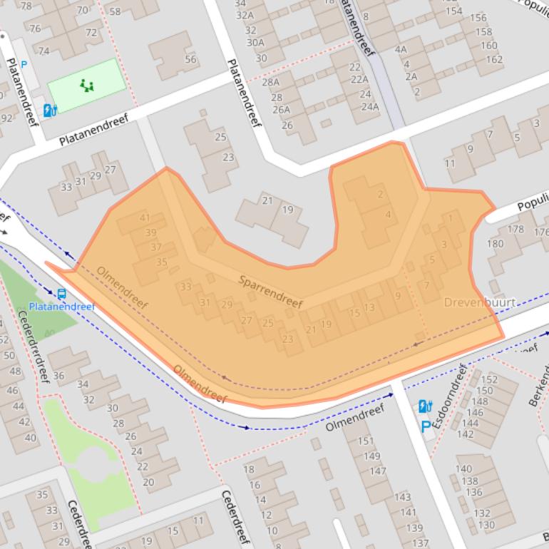 Kaart van postcodegebied 3137CX.