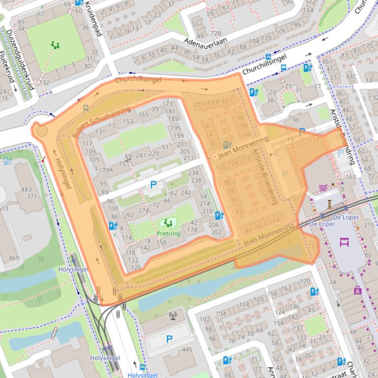 Kaart van postcodegebied 3137DC.