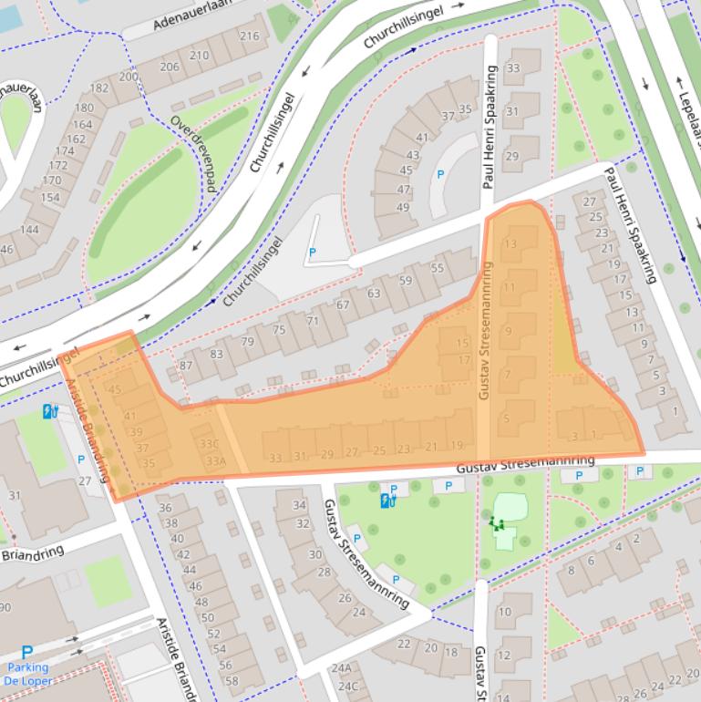 Kaart van postcodegebied 3137DK.