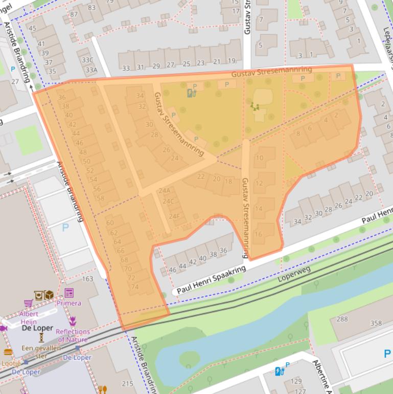 Kaart van postcodegebied 3137DL.