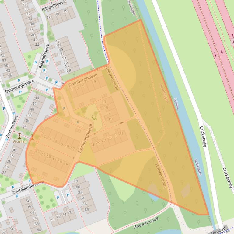 Kaart van postcodegebied 3137EC.
