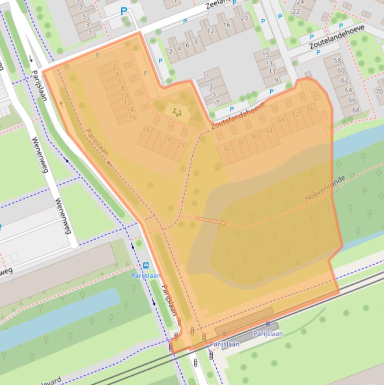 Kaart van postcodegebied 3137EM.