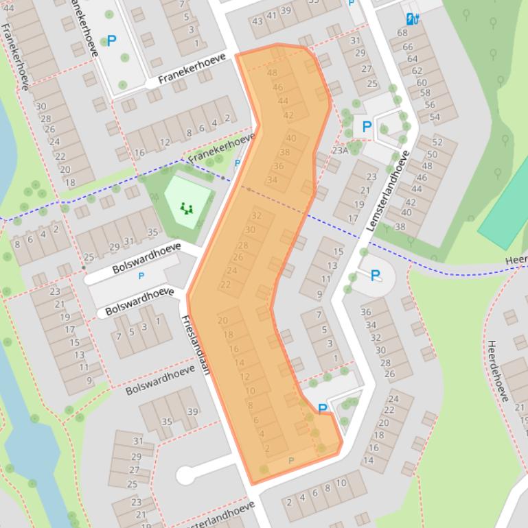 Kaart van postcodegebied 3137GG.