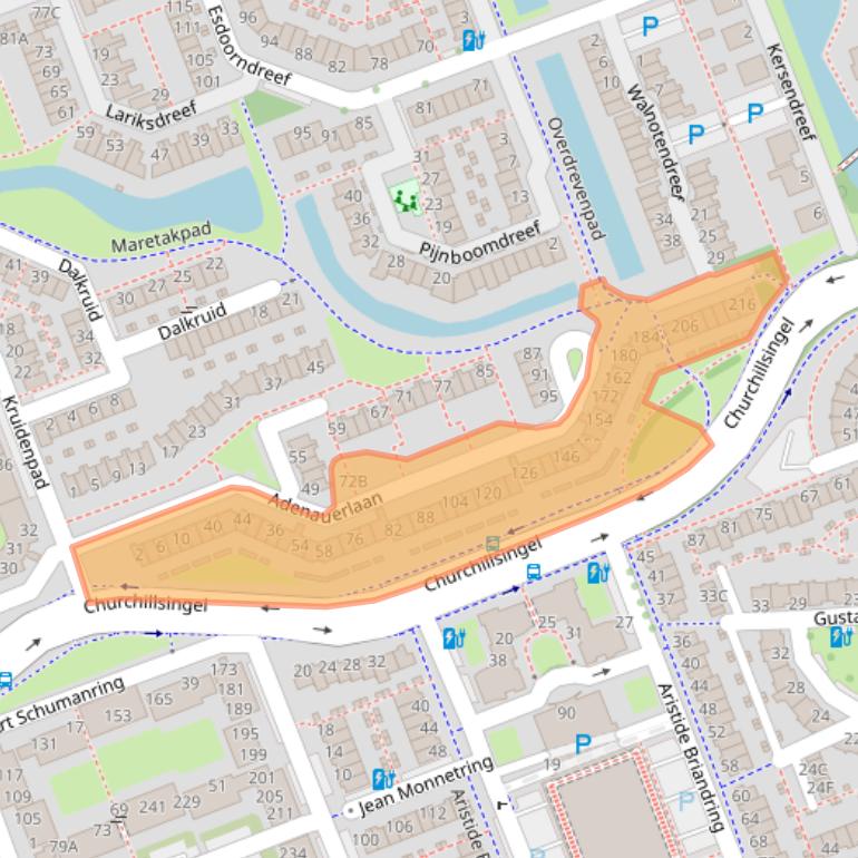 Kaart van postcodegebied 3137JA.