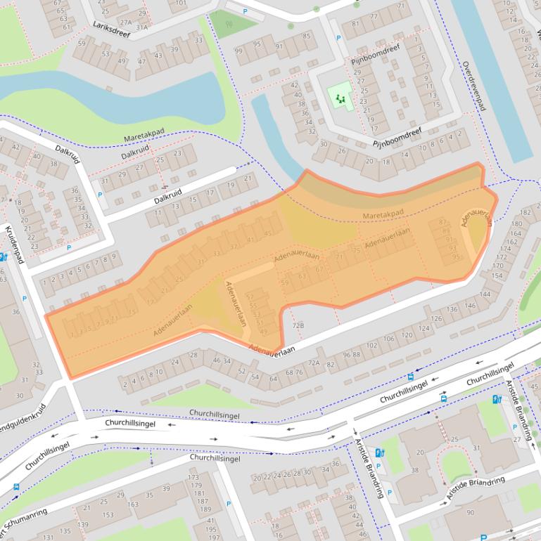 Kaart van postcodegebied 3137JB.