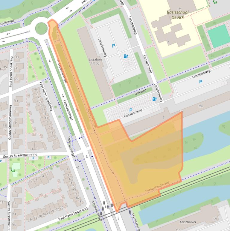 Kaart van postcodegebied 3137LG.