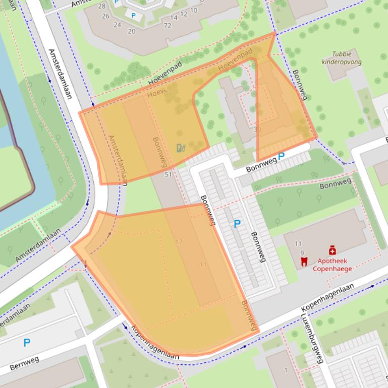 Kaart van postcodegebied 3137NE.