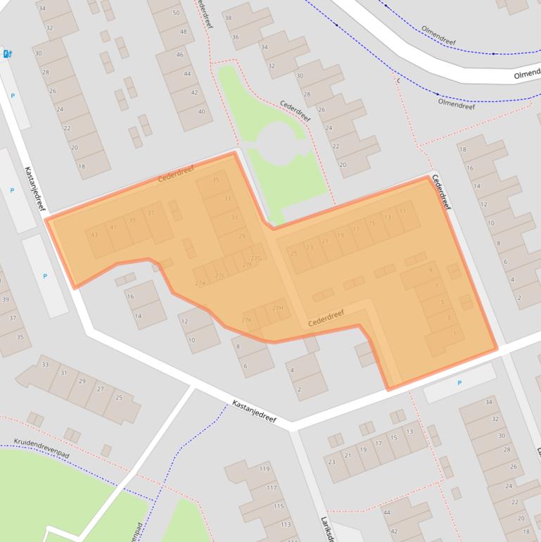 Kaart van postcodegebied 3137PA.