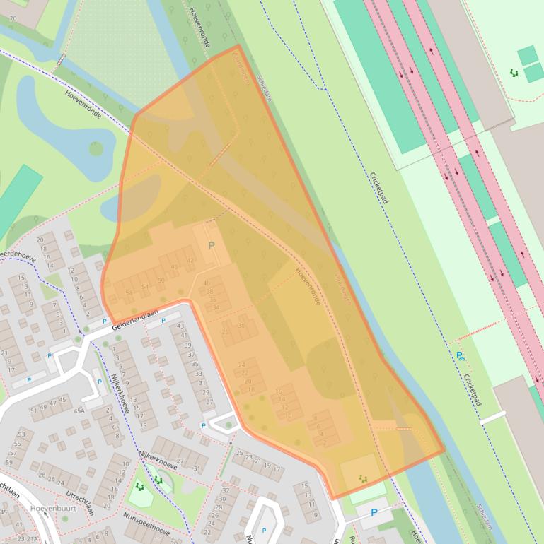 Kaart van postcodegebied 3137SE.