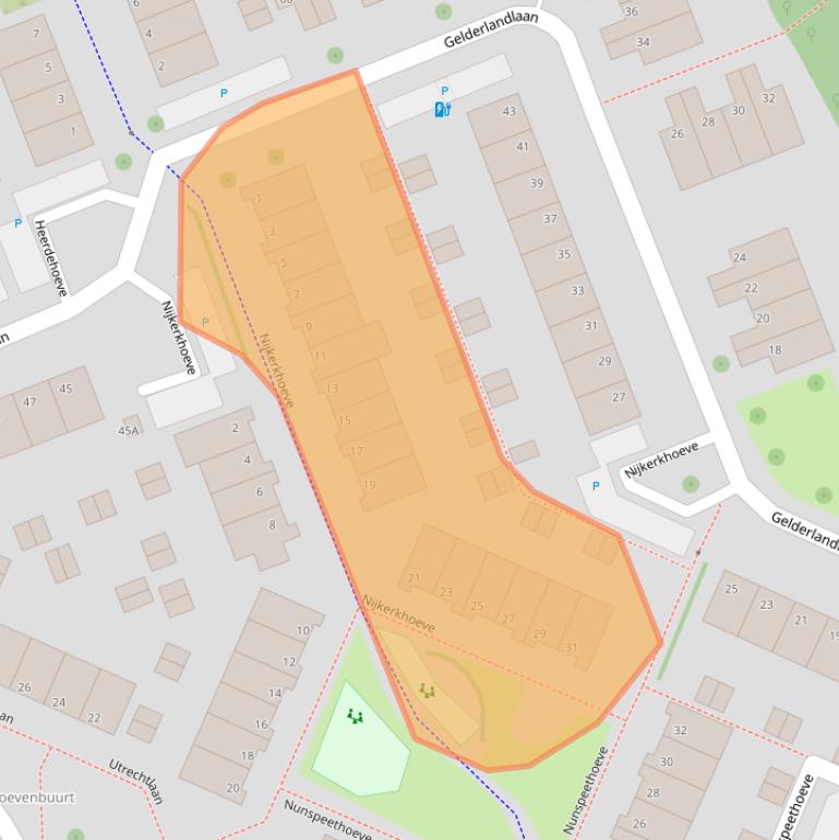 Kaart van postcodegebied 3137SJ.