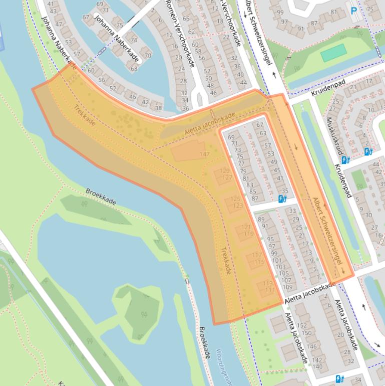 Kaart van postcodegebied 3137TJ.