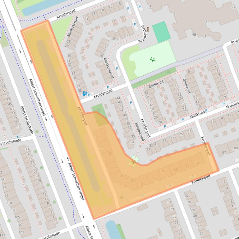 Kaart van postcodegebied 3137WN.