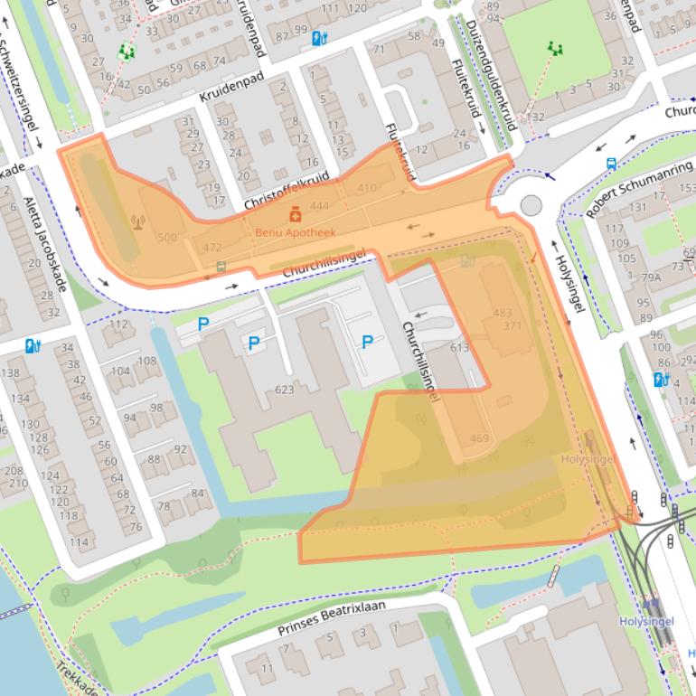 Kaart van postcodegebied 3137XB.