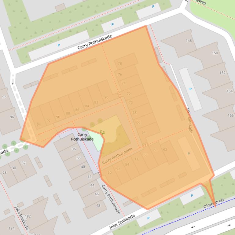 Kaart van postcodegebied 3137ZB.