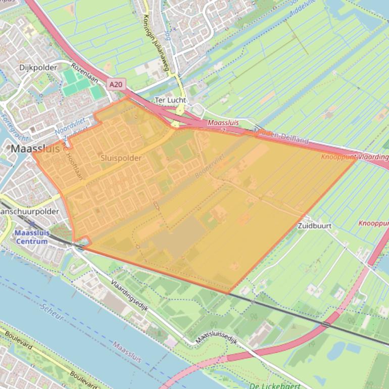 Kaart van postcodegebied 3141.