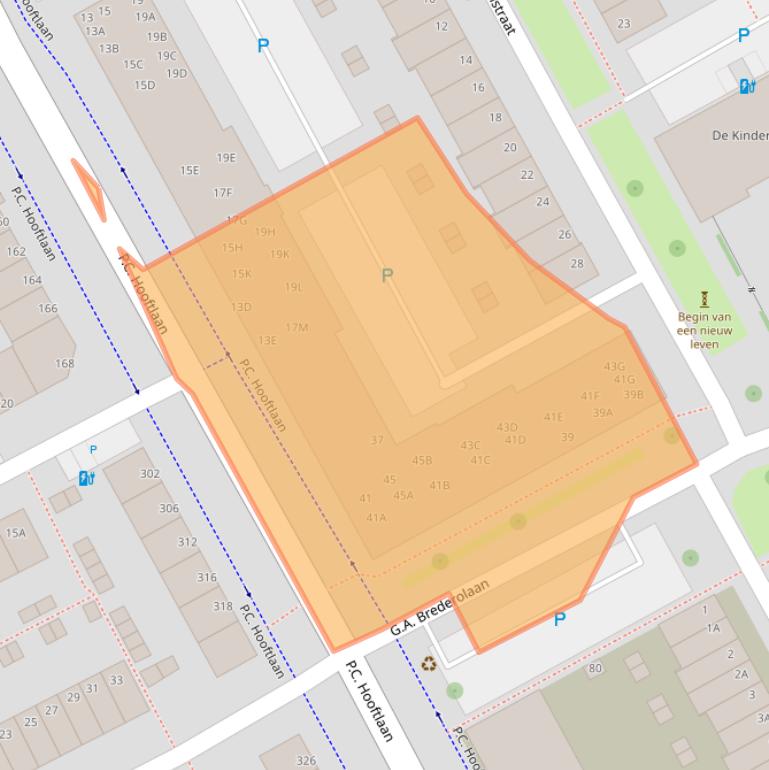 Kaart van postcodegebied 3141AC.