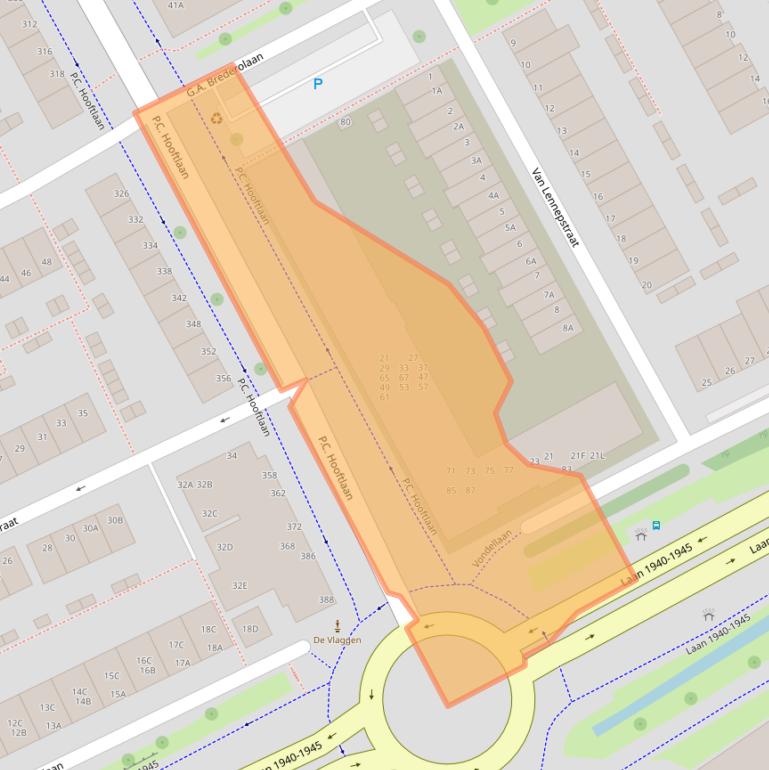 Kaart van postcodegebied 3141AD.