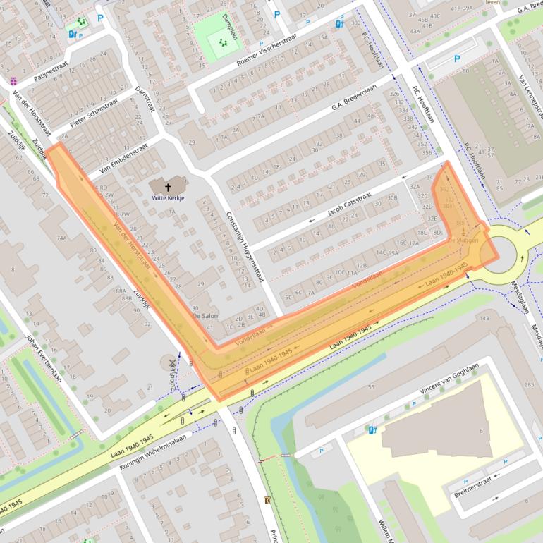 Kaart van postcodegebied 3141AK.
