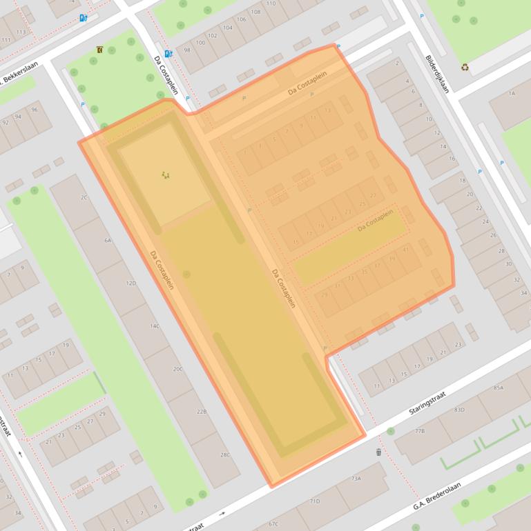 Kaart van postcodegebied 3141BA.