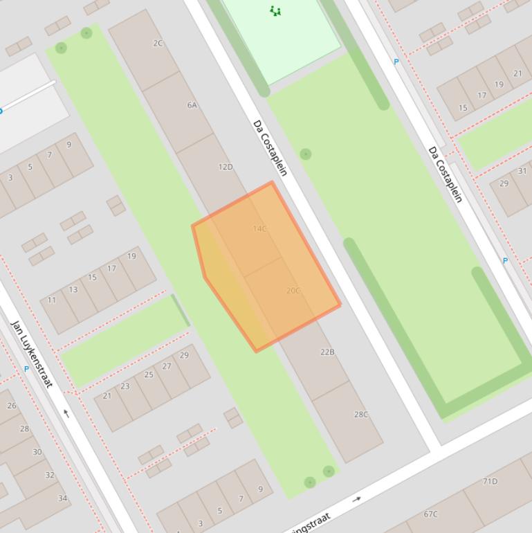 Kaart van postcodegebied 3141BC.