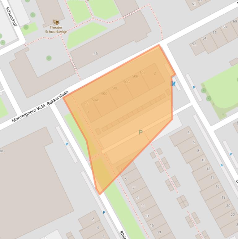 Kaart van postcodegebied 3141BJ.