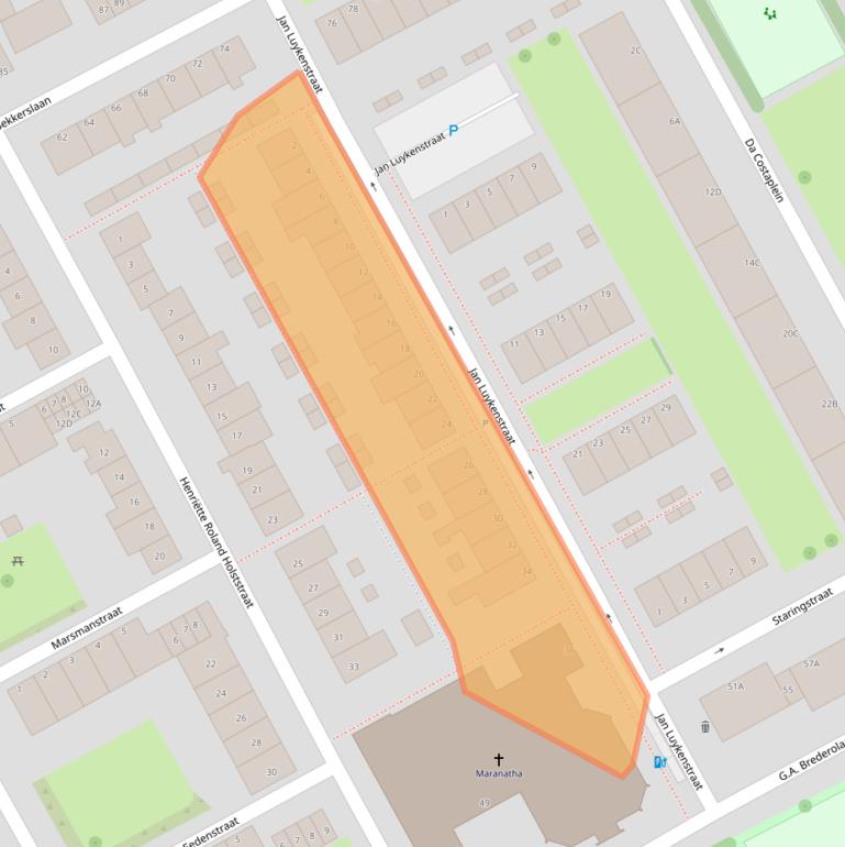 Kaart van postcodegebied 3141BN.