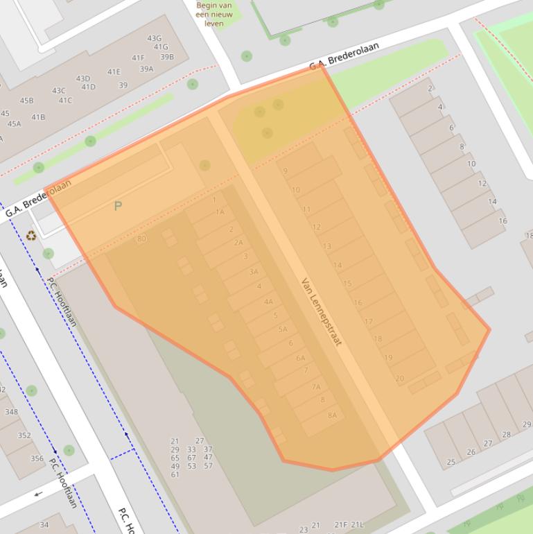 Kaart van postcodegebied 3141BP.