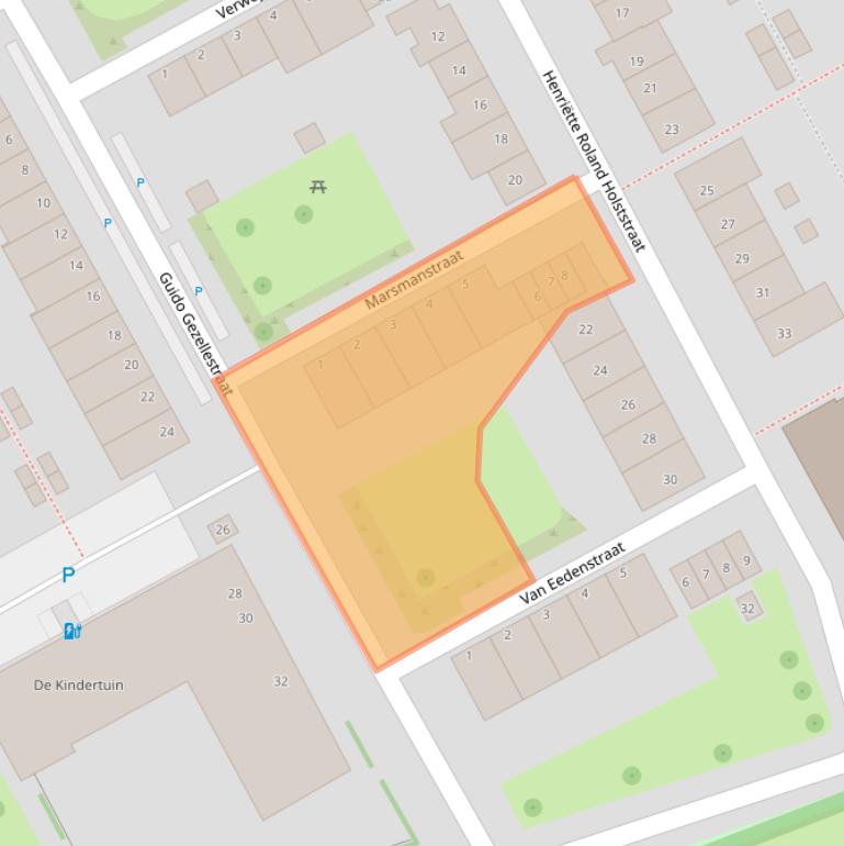 Kaart van postcodegebied 3141BR.