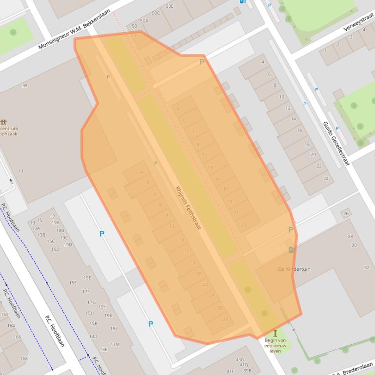 Kaart van postcodegebied 3141BT.