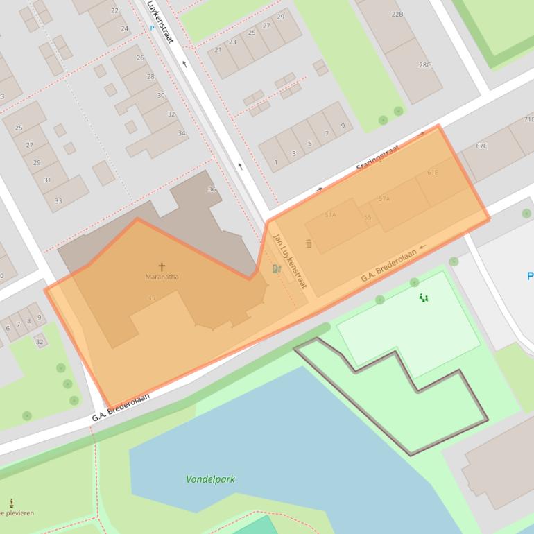 Kaart van postcodegebied 3141CC.