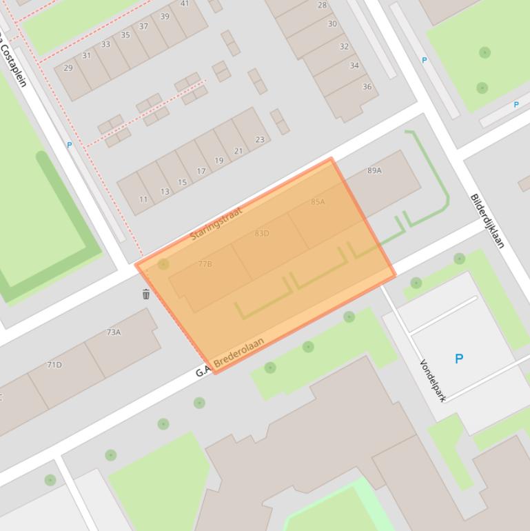 Kaart van postcodegebied 3141CE.