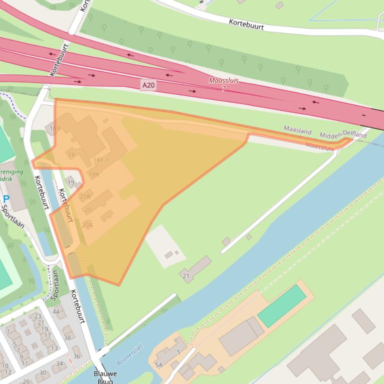 Kaart van postcodegebied 3141EG.