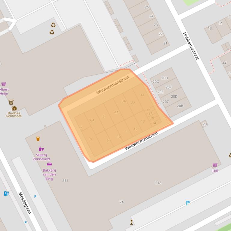 Kaart van postcodegebied 3141GL.