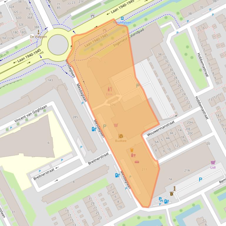 Kaart van postcodegebied 3141HE.