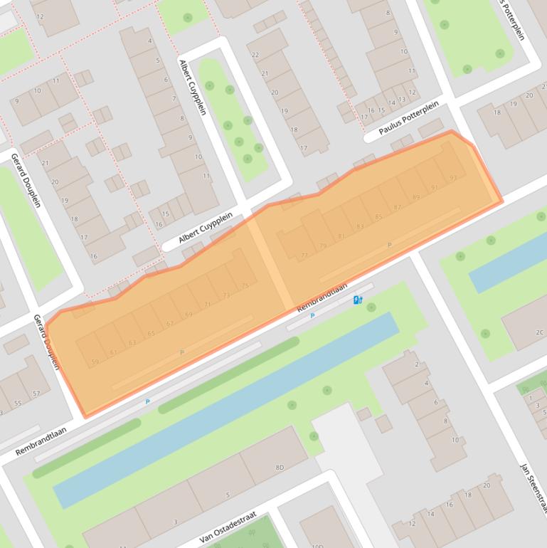 Kaart van postcodegebied 3141HK.